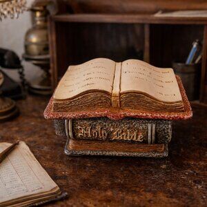 Mini Wooden Book Stack Paperweight With Secret Stash
